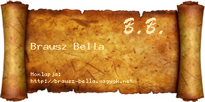 Brausz Bella névjegykártya